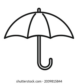 Umbrella trust icon outline vector. Love agreement. Friend solidarity