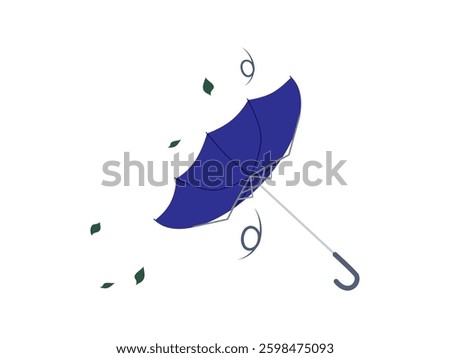 The umbrella turns inside out. Because It's windy.