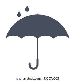Umbrella under a drops labeling for keep away from water, keep dry