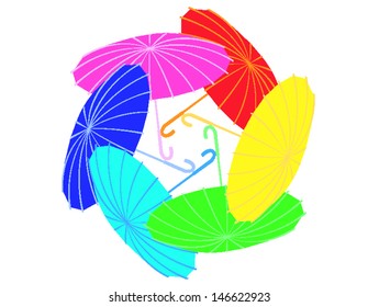 Umbrella vector art.