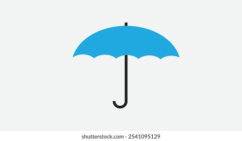 Regenschirm, Vektorkunstdesign auf weißem Hintergrund