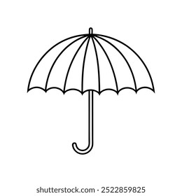 Umbrella Vector Art Design Outline