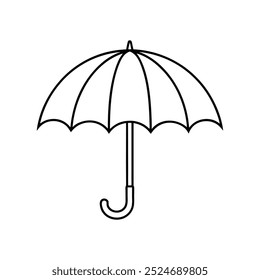 Umbrella Vector Art Design Outline