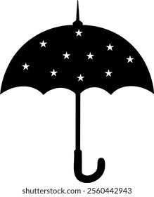 Umbrella vector art design silhouette