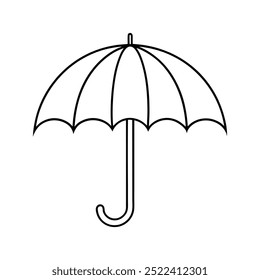 Contorno do projeto da ilustração da arte vetorial do guarda-chuva