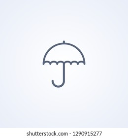 Umbrella, vector best gray line icon on white background, EPS 10