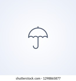 Umbrella, vector best gray line icon on white background, EPS 10