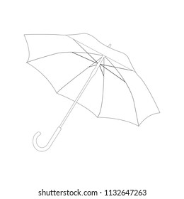 umbrella vector in black
