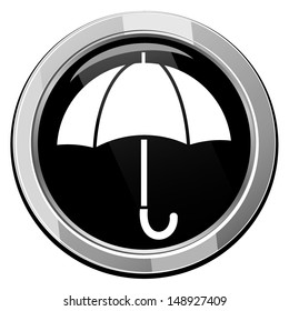 Umbrella - Vector black icon isolated