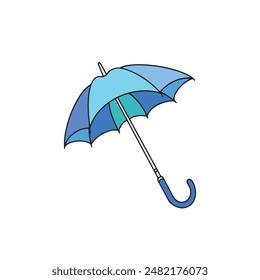 Diseño de Vector de paraguas - Paraguas de cubierta abierta o sombrilla utilizada para exteriores