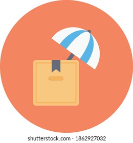 umbrella vector flat colour icon