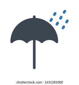 umbrella vector glyph color icon 