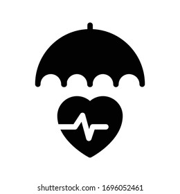 umbrella vector glyph flat icon 