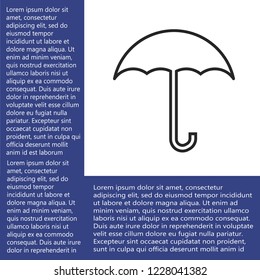 umbrella vector icon 10 eps
