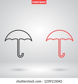 umbrella vector icon 10 eps
