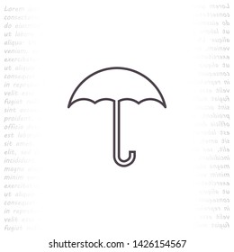 umbrella vector icon 10 eps , Lorem ipsum Flat design
