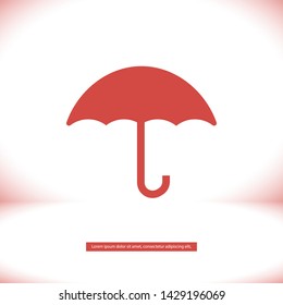 umbrella vector icon 10 eps , Lorem ipsum Flat design
