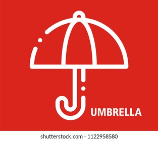 UMBRELLA VECTOR ICON 