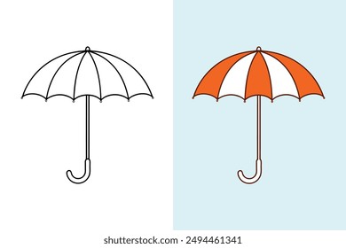 Ilustración del arte del icono del Vector del paraguas