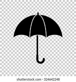 umbrella vector icon - black illustration