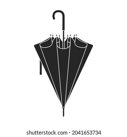 Umbrella vector icon. Black vector icon isolated on white background umbrella.