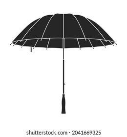 Umbrella vector icon. Black vector icon isolated on white background umbrella.