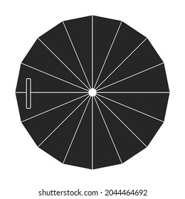Icono del vector del paraguas. Icono vector negro aislado en paraguas de fondo blanco.