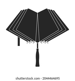 Umbrella vector icon. Black vector icon isolated on white background umbrella.