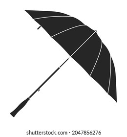 Umbrella vector icon. Black vector icon isolated on white background umbrella.