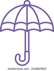 Icono del vector del paraguas. Se puede usar para imprimir, móviles y aplicaciones web.
