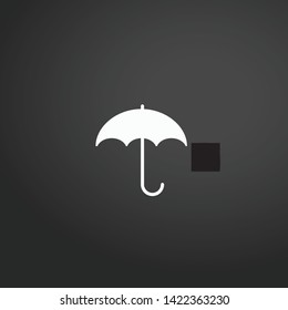 Umbrella vector icon. Umbrella concept stroke symbol design. Thin graphic elements vector illustration, outline pattern for your web site design, logo, UI. EPS 10.