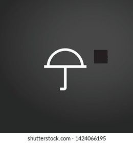 Umbrella vector icon. Umbrella concept stroke symbol design. Thin graphic elements vector illustration, outline pattern for your web site design, logo, UI. EPS 10.