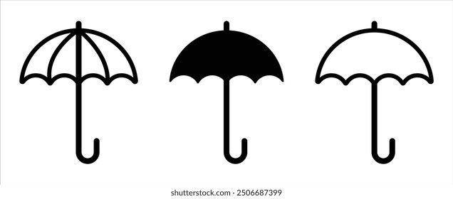 Umbrella vector icon designs set
