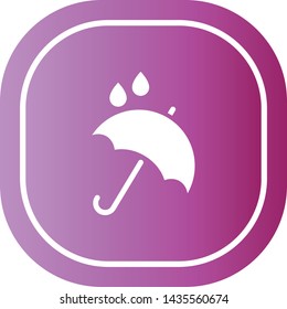 An umbrella vector icon . The drops of rain. Rainy wheather