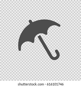 Umbrella vector icon EPS 10. Weather rain simple silhouette isolated symbol on transparent background.