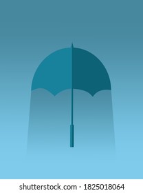 umbrella vector icon. flat illustration design concept collection