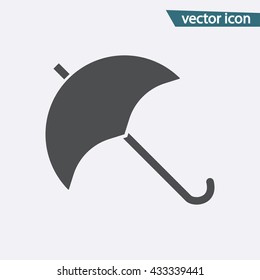 Umbrella vector icon. Flat protection symbol isolated on white background. Trendy internet concept. Modern sign for web site button, mobile app, ui design. Logo illustration.