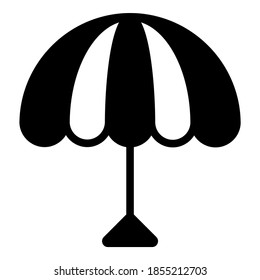 Schirm Vektorsymbol Glyph Stil für Web und Mobile.