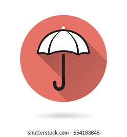 Umbrella vector icon. Illustration isolated for graphic and web design.