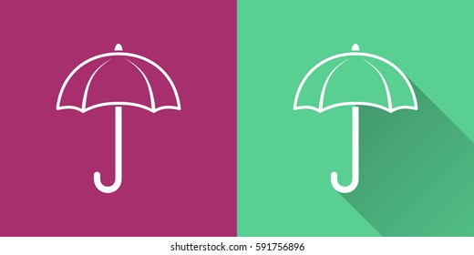 Umbrella vector icon. Illustration isolated for graphic and web design.