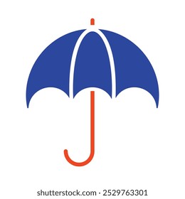 Umbrella vector icon. Investment protection symbol. Weather accessory. Security sign. Graph symbol for your web site design, logo, app, UI