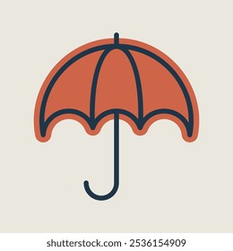 Ícone de vetor de guarda-chuva. Símbolo de proteção do investimento. Acessório meteorológico. Sinal de segurança. Símbolo de gráfico para o design, o logotipo, o aplicativo, a interface do usuário do seu site