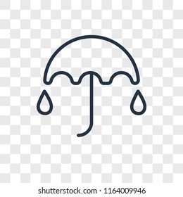 Umbrella vector icon isolated on transparent background, Umbrella logo concept