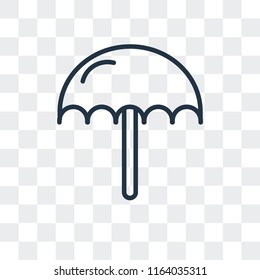 Umbrella vector icon isolated on transparent background, Umbrella logo concept