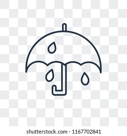 Umbrella vector icon isolated on transparent background, Umbrella logo concept