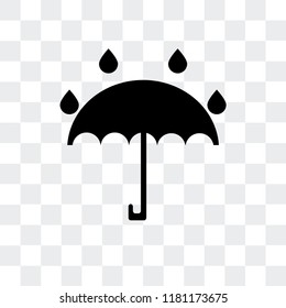 Umbrella vector icon isolated on transparent background, Umbrella logo concept