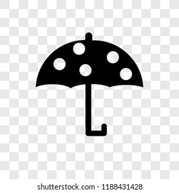 Umbrella vector icon isolated on transparent background, Umbrella transparency logo concept