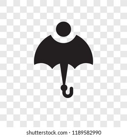 Umbrella vector icon isolated on transparent background, Umbrella transparency logo concept