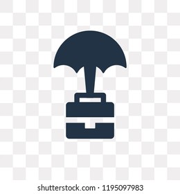 Umbrella vector icon isolated on transparent background, Umbrella transparency concept can be used web and mobile