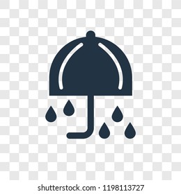 Umbrella vector icon isolated on transparent background, Umbrella transparency logo concept